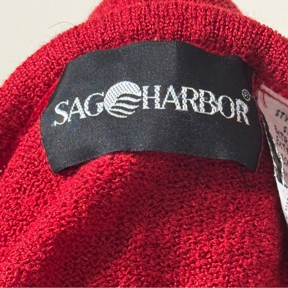 Sag Harbor Red Relaxed Short Sleeve Knit Sweater, size XL - Picture 8 of 9